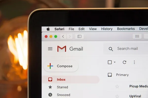 An email campaign on a laptop