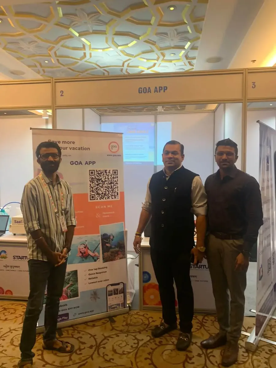 Goa App exhibiting at a startup showcase